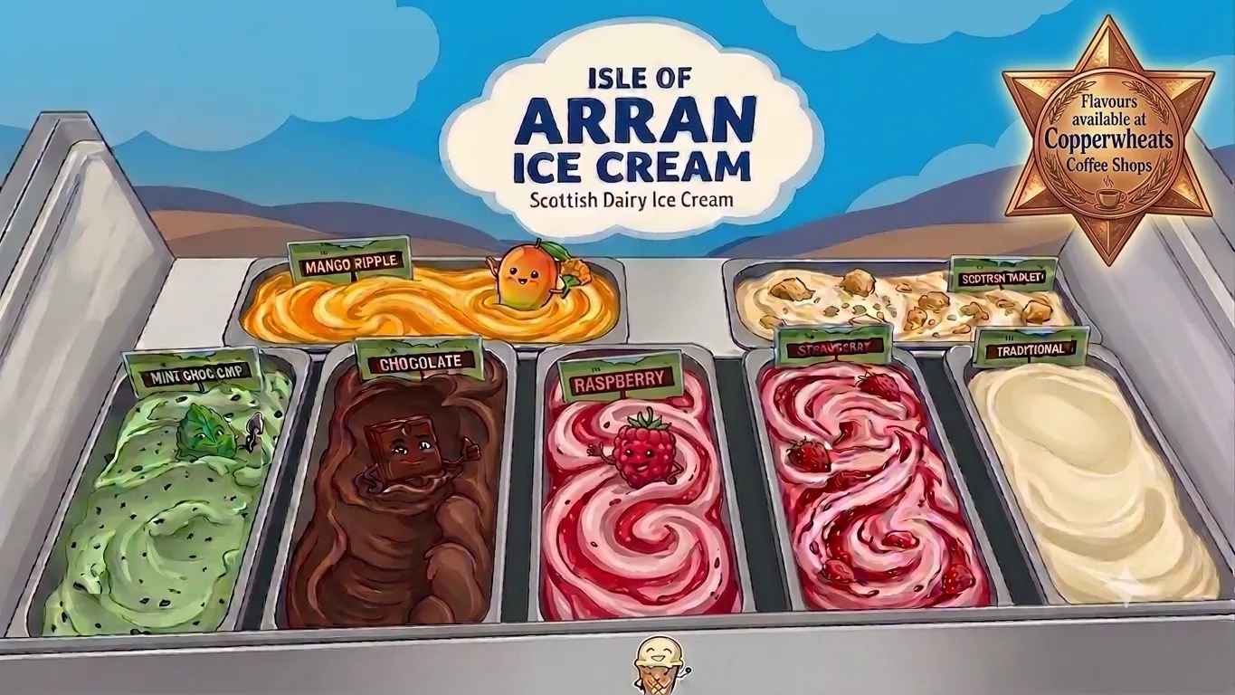 Multi flavoured Arran Ice Cream